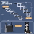thumbnail image 3 of Rampa plegable PetrUna Dog Stairs para coche, aluminio, 150 libras, 3 of 7