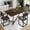 Brown Tabletop & Brown Chair, variant on Legahome Dining Table Set for 4, Modern 5-Piece Faux Marble Dining Set, Compact Rectangle Kitchen Table and Chairs Set for Couples, Small Families, White Tabletop + Gray Velvet Chairs