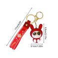 thumbnail image 3 of Frosted Rabbit Keychain Acrylic Red Delicate Key Ring Modern Handmade Cartoon Handmade Pendant Accessories Good Luck New Year Men Gifts Type 1, 3 of 9