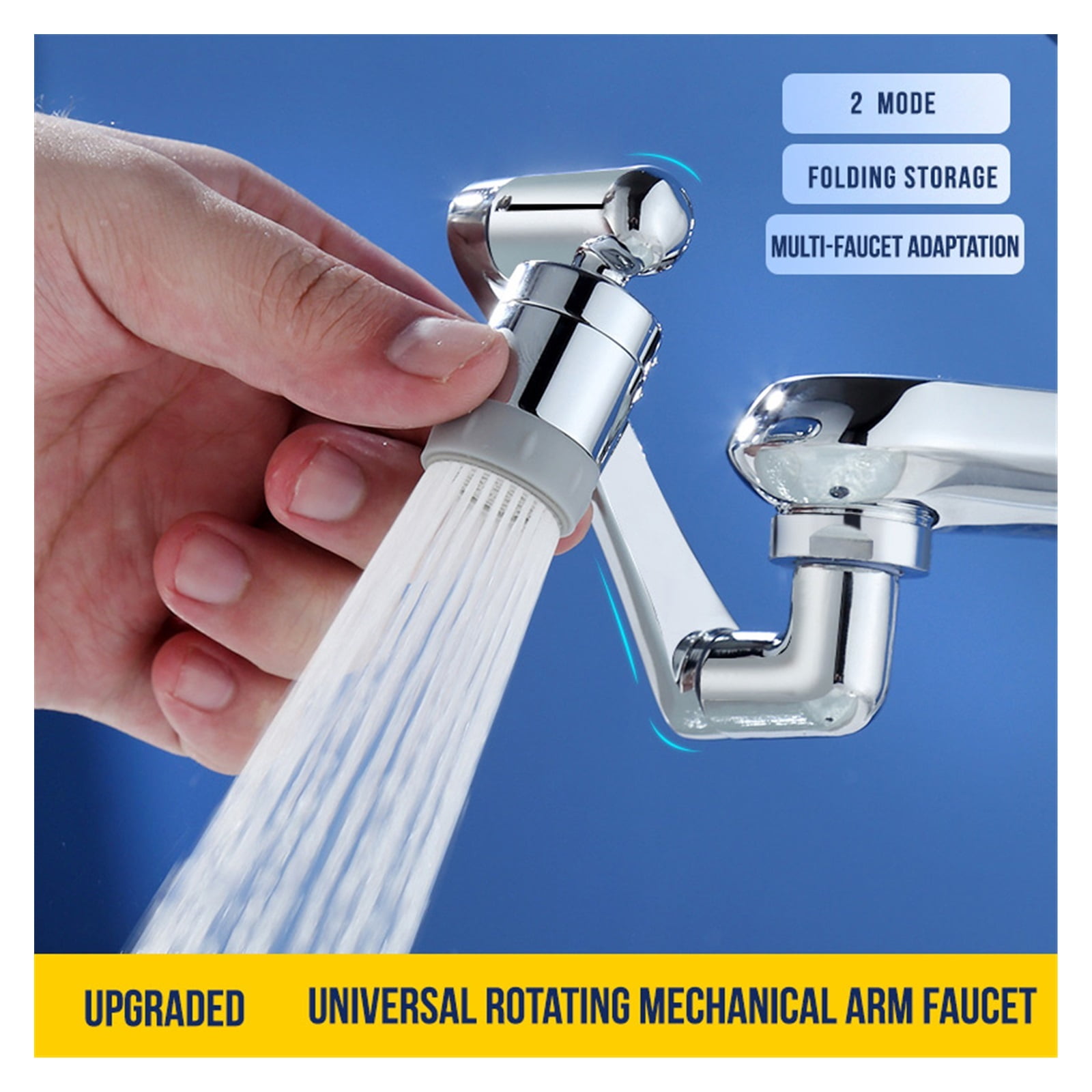 Universal 1080 ° /1440° Swivel Robotic Arm Swivel Extension Faucet Aerator Kitchen Sink Faucet Extender Sets ,Water Saving