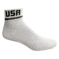 thumbnail image 1 of Kids Wholesale Unisex Cotton Quarter Ankle Socks - White USA Sport Ankle Socks For Kids - 6-8 - 12 Pack, 1 of 2
