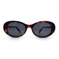thumbnail image 5 of Womens Unique Wavy Crooked Arm Mod Oval Plastic Sunglasses Tortoise - Black, 5 of 8