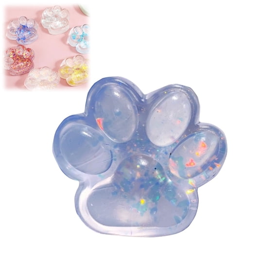 Wizlet Cat Paw Squeeze Toys Cute Kawaii Squeeze Toys, Squeeze Slow Rebound Stress Relief Toy Soft Fidget Toys for Stress Relief - White