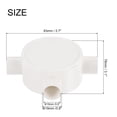 thumbnail image 2 of Conduit Box Junction Box T-Shaped Round Wire Box 16 mm for Home Cable Management Electronic Projects Pack of 10, 2 of 5