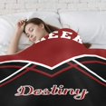 thumbnail image 4 of Cheerleader Cheer Print Personalized Blanket with Name Soft Fleece Throw Blankets for Women Men Birthday Wedding Gift 60X80 inch, 4 of 5