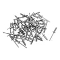 thumbnail image 1 of Remaches ciegos de gran flange con cabeza de cúpula Unique Bargains Diámetro de agarre de 5mm Longitud de agarre de 10mm Diámetro del flange de 9.35mm Acero inoxidable Tono plateado 50 Pcs, 1 of 1