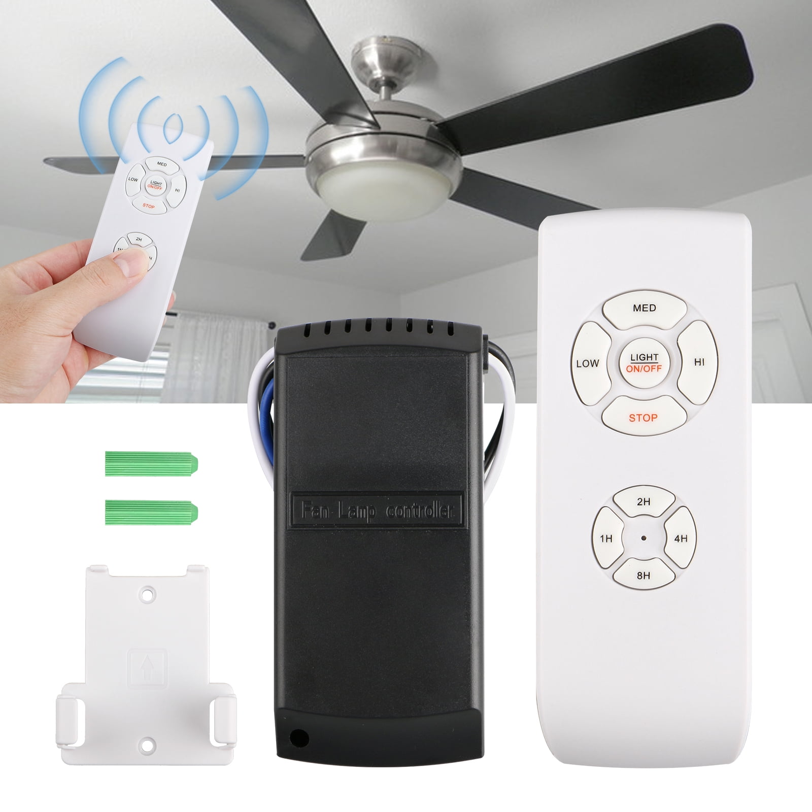 Universal Ceiling Fan Lamp Remote Controller Kit & Timing Wireless