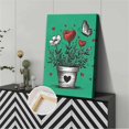 thumbnail image 3 of Vintage Heart Flower Pot Canvas Wall Art For Bedroom Living Room Decor, 3 of 8