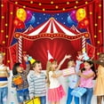 thumbnail image 3 of Carnival Backdrop Banner, 6 x 4Ft Circus Backdrop, Circus Theme Party Decorations, Carnival Birthday Party Supplies, Fiesta Party Decorations, Mardi Gras Party Decorations, 3 of 6