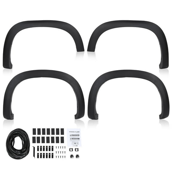 Fit For 2019-2023 Chevy Silverado 1500 Factory Style Fender Flares Textured
