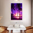 thumbnail image 3 of Elephant Stock Serenity Beach Wall Art - Vertical Canvas Wall Art - Living Room Wall Decor - Beach Canvas - Purple And Pink Decor - 32" x 48", 3 of 8
