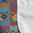 thumbnail image 4 of Retro Microwave Oven Cover, Hippie Design of Audio Cassettes in Squares Dance to the Nostalgic Music 70's 60's, Water Resistant Organizer with Pockets for Kitchen, 36" x 12", Multicolor, by Ambesonne, 4 of 4