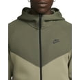 thumbnail image 5 of Men's Nike Sportswear Tech Fleece Olive/Mdm Olive Windrunner FZ Hoodie - XL, 5 of 10