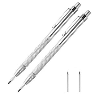 2 Pack Metal Scriber Tungsten Carbide Scribers with Magnet, Metal Scribe Tool with Extra 10 Replacement Marking Tip, Carbide Scribe Tool Etching Pen