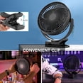 thumbnail image 3 of OPOLAR 8-Inch Black Clip-On Desk Fan with 10000mAh Battery, 360° Rotation, 4 Speed Settings, and Dual Charging Ports for Home, Office, and Outdoor Use, 3 of 6