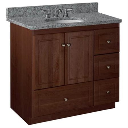 Simplicity 36 Bathroom Vanity Base Dark Alder 21 Ultraline Com Bathroom Vanity Base Dark Alder, 21 Inch Vanity Base