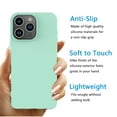 thumbnail image 5 of For iPhone 16 Pro Max Case Silicone Cover, Tekcoo Shockproof Rugged Soft Gel Rubber Ultra Slim Protective Cover Anti-Scratch Microfiber Lining Cute Phone Case for iPhone 16 Pro Max - Mint, 5 of 9