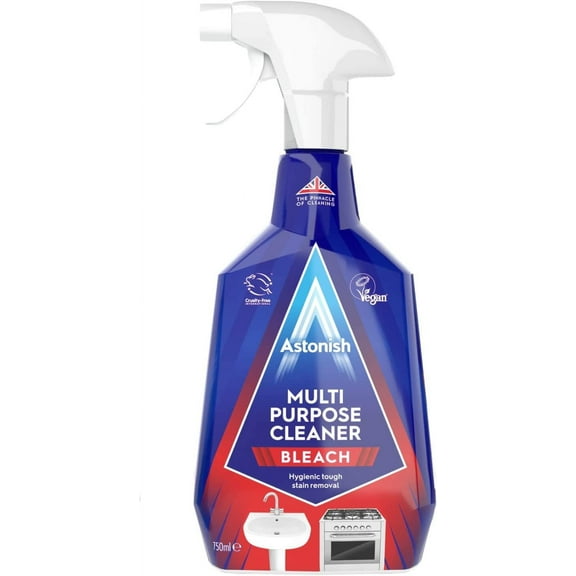 Astonish Multi Purpose Cleaning Spray With The Added Power Of Bleach - All Purpose Cleaning Solution Removes Heavy Duty Stains & Hygienically Cleans Bathrooms & Kitchen Surfaces, 750ml Spray Bottle