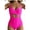 Hot Pink, variant on SOMER Women's One Piece Swimsuits Tummy Control Cutout High Waisted Bathing Suit Wrap Tie Back 1 Piece Swimsuit