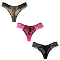 thumbnail image 2 of Femmes Trois Pièces Grande Taille Sexy Dentelle String Coton Entrejambe Sous-Vêtements, 2 of 5