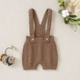 thumbnail image 4 of XYIJANI Clearance Baby Clothes Newborn Infant Baby Knit Suspender Romper Cotton Sleeveless Boy Girl Solid Sweater Clothes Baby Jumpsuit Overalls 6-9 Month Girl Clothes (Coffee,62), 4 of 6