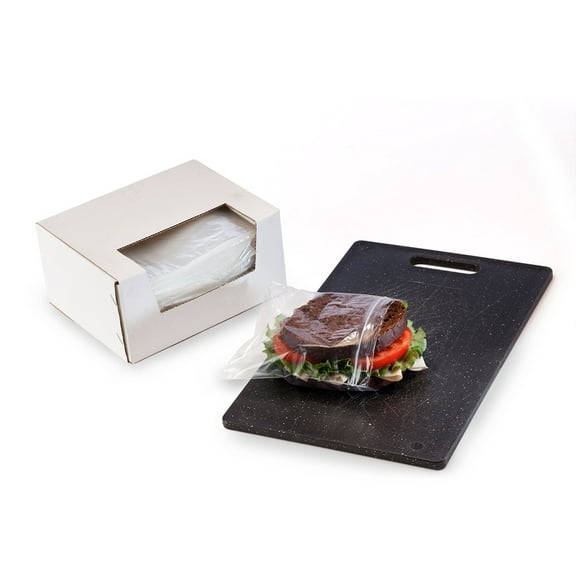 7 X 7"   1.5 BF .75 Mil Flip Top Clear Plastic Sandwich Bag (2,000 Bags) - Laddawn 6680