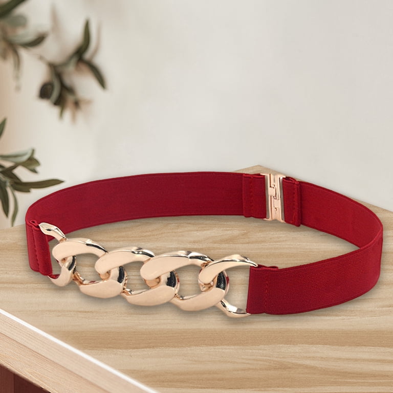 Elegant Gold and Red Women\'s belt accessory Buy Elegant Womens Burgundy Red Gold Buckle Belt 2.0 Cm  main image 4
