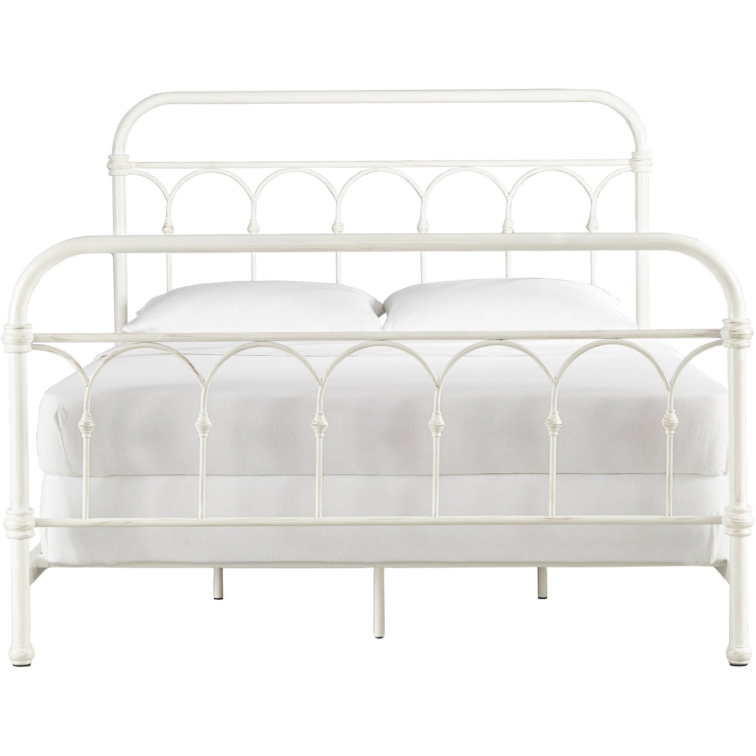 Chelsea Lane Abingdon Classic Metal Full Bed, White