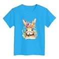 thumbnail image 3 of SNKSDGM Girls Cute Tops for Girls 12-14 Spring Tops for Teens Girls Trendy Summer Easter Children's Cute Rabbit Easter Egg Casual T Shirt 8-9 Years, 3 of 3
