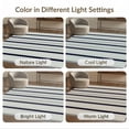 thumbnail image 7 of ODIKA 9'x12' Washable Area Rug Boho Striped Ticking Stripe Farmhouse Felpudo Gingham Layering Flowing Dynamic for Dining Room, Basement, Large Office, Non-Slip Chair-Friendly, 7 of 7