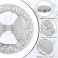 thumbnail image 3 of 24 platos de carga plateados a granel de 13 pulgadas de plástico antiguo, platos decorativos redondos de cena en relieve, para bodas, fiestas, eventos, catering, decoración de mesa, 3 of 12