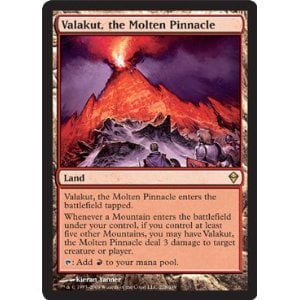 - Valakut, the Molten Pinnacle (228) - Zendikar, A single individual card from the Magic: the Gathering (MTG) trading and collectible card game.., By Magic: the