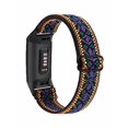 thumbnail image 5 of Elastic Strap Loop for Fitbit Charge 3/4 Band Nylon Watchbands Bracelets with Metal Adapters for Fitbit Charge 5/6 Smart Watch yellow leopard for fitbit Charge 3, 5 of 5