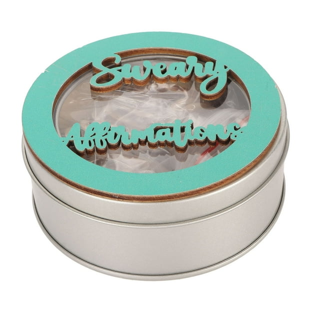 Mini Sweary Affirmation Discs with Humorous Positive Affirmations Regulate Emotions Wooden Chips for Party