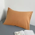 thumbnail image 4 of Honeeladyy Cotton Queen Size Pillowcases, Solid Color Cotton Pillowcases , Super Soft and Breathable Elegant and Not Clear Pillow Cases, 20x30 Pillow Covers for Bed, Orange, 4 of 6