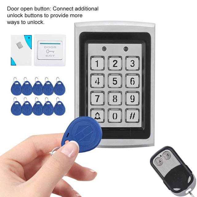 Door Access Control, Electric Door Lock Access Control Card Password Door Keyless Entry AccessHome Security System Kit