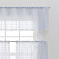 thumbnail image 2 of Better Homes & Gardens Tonal Windowpane Valance & Tier Set, 3 Piece Indoor Curtain, Soft Silver, 60"W x 36"L, Adult, 2 of 7