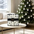 thumbnail image 6 of STPToys 44Pcs Christmas White Velvet Ornament Balls Assorted Sizes With Hanging Loops For Xmas Tree Holiday Home Decor, 6 of 9