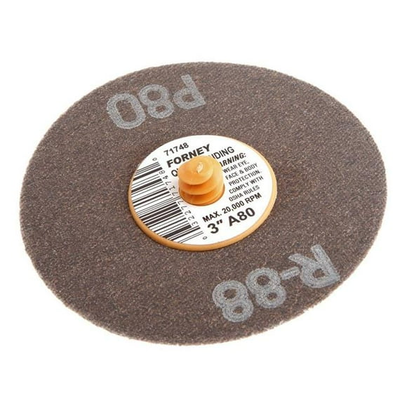 Forney Industries 2407468 3 in. Mini-Sanding Disc&#44; Quick Change - 80 Grit