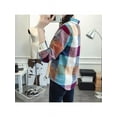 thumbnail image 4 of Women Casual Button Down Lapel Shirt Plaids & Checks Flannel Shirts Tops Blouse, 4 of 5