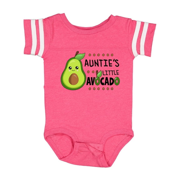 Inktastic Auntie's Little Avocado with Cute Baby Avocado Boys or Girls Baby Bodysuit
