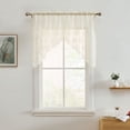 thumbnail image 3 of THD Joelle Floral Rod Pocket Lace Short Cafe Swags for Small Windows - 28 x 36 Inch Length (Ivory Swags, Set of 2), 3 of 6