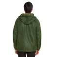 thumbnail image 4 of 9 Crowns Maximos Men's Water Resistant Fleece Lined Wind Rain Hooded Jacket (Dark Olive, Large), 4 of 4