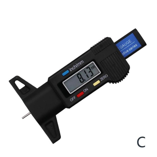 LCD Display Digital Depth Gauge Tyre Tire Tread Brake 025.4mm Wear New