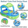 thumbnail image 5 of Flotador inflable para piscina con dosel para bebés, con forma de coche, para niños pequeños., 5 of 5