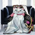 thumbnail image 6 of The Aristocats Throw Blanket Soft Cozy Warm College Printing Oversized Lightweight Home Decoration All Seasons For Sofa Bed Couch Bedroom, 6 of 8