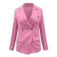 thumbnail image 2 of Vedolay Top Blazers for Women Business Casual Open Front Long Sleeve Work Office Jackets,Pink XL, 2 of 5