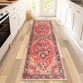 thumbnail image 3 of 2x6 ft Red runner rug , Laundry rug runner, Washable runner rug, Non-Slip Area rug runner for Hallway, Waterproof Boho runner rug for Bathroom and Entryway rug runner, 3 of 7