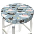 thumbnail image 3 of Balery Swan Princess On Lake Fundas de asiento para taburete de bar redondo de tela de terciopelo ajustables que protegen de arañazos y manchas para sillas de 14 a 17 pulgadas.-14 inch, 3 of 7