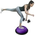 thumbnail image 3 of Yoga Half Ball, Balance Trainer Ball, Balance Stability Half Ball with Resistance Bands Bonus Foot Pump for Yoga Fitness, Strength Exercise, Core Training, Home Gym Supports up to 400lbs, M005, 3 of 7